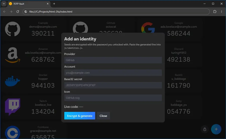 HTML 2FA